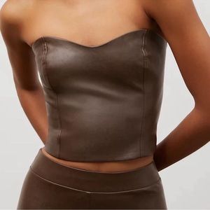 Aritzia Cindy Top Bustier (vegan leather) size 2!
